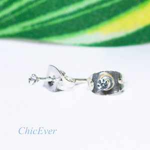 20x Mini-Ohrstecker mini 8305 - silber